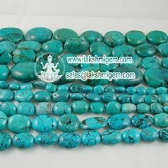nature turquoise B grade oval beads loose strands