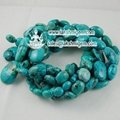 nature turquoise B grade oval beads loose strands 2