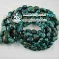 nature turquoise C grade oval beads loose strands 2