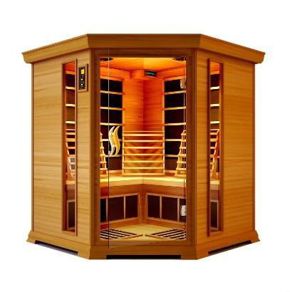 corner deluxe infrared sauna room,fir sauna cabin