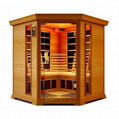 corner deluxe infrared sauna room,fir