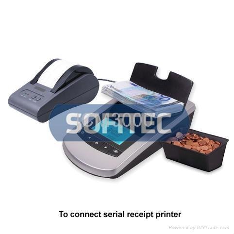 Money counter which counts both coins & banknotes in the same device 3
