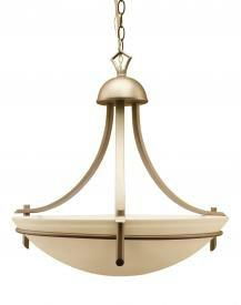 CH8922BPT-Simple Brushed Pewter Bowl Chandelier