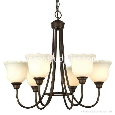 CH8922BPT-Simple Brushed Pewter Bowl Chandelier 4