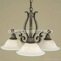 CH8922BPT-Simple Brushed Pewter Bowl Chandelier 5