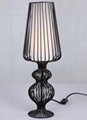 Modern table lamp made of iron wires