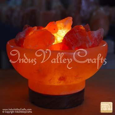 Fire Bowl Rock Salt Lamp