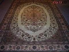 153cm*244cm hand knotted persian silk carpet 