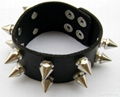 wristband, black leather jewelry,