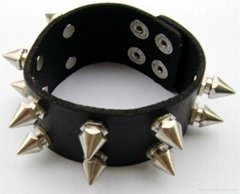 wristband, black leather jewelry, leather jacket, leather bangle