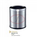 Round Stainless Steel Hotel Room Waste Bins