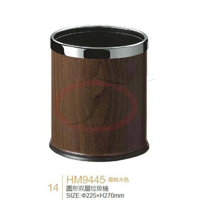 Round Fashion Printing Hotel Garbage Bins 5