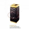 Ground Marble Garbage Cans with Ashtray 2