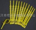 yellow plastic twist ties