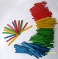 colored wooden craft sticks