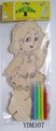 wooden printed doll shapes
