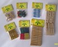 different size wooden clothespins