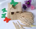 natural craft wooden sticks