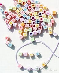 Plastic Craft Alphabet Beads