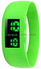 LED sports watch with various colors