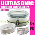 Ultrasonic Cleaner JEWELRY GLASSES KEYS DENTURES 600ml 1