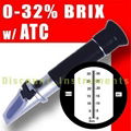 Brix Refractometer 0-32% ATC Fruit Juice Wine CNC Sugar 1
