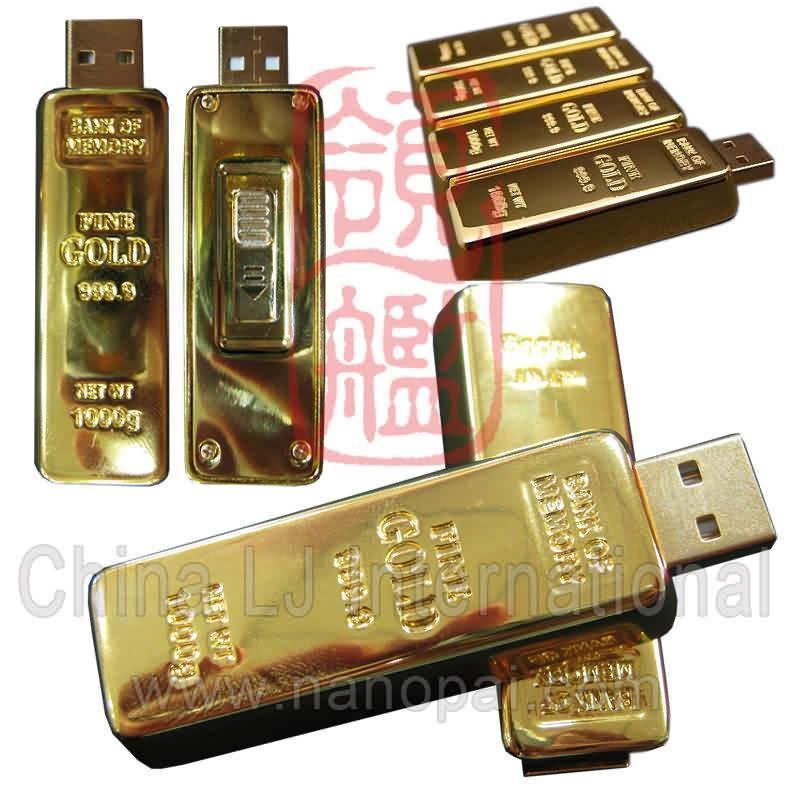 Gold Bar USB Flash Drive / USB Disk