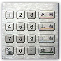 Stainless Steel ATM Numerical Keypad, Weatherproof