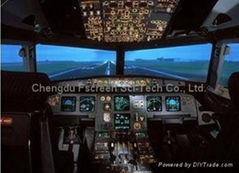 Large Rear Projection Screen for Flight