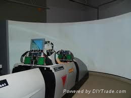 Large Rear Projection Screen for Flight Simulation 2