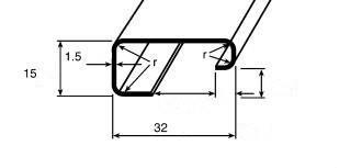 32x15x1.5mm Steel DIN rail-G type 2