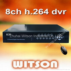 WITSON Economic Real-time 8CH H. 264 Network DVR Support iPhone Monitor W3-D4008