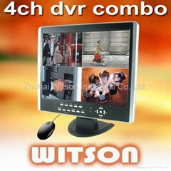 WITSON 4CH DVR Integrated 15" LCD Monitor & Mobile Surveillance W3-D6404CWM