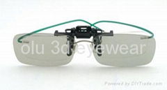 clip-on circular polarized 3d glasses for near-sighted person