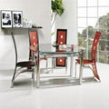 Glass Dining Table & Chairs 1