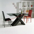 Glass Dining Table & Chairs 1