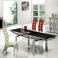 Glass DIning Table & Chair 1