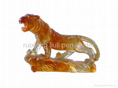 colored galze crystal crafts Wealth Tiger 