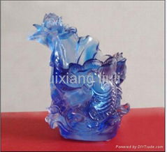 crystal crafts colored glaze Pen holder