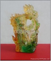 crystal crafts colored glaze Pen holder