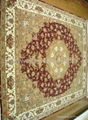 Hand knotted silk mixed wool persian rug 2