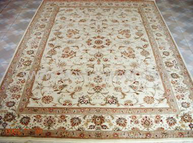 Hand knotted silk mixed wool persian rug 3