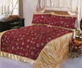 3 Pcs Suede Comforter Set Quilted With