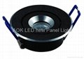 CE RoHs certificated 1*3W LED Down Light