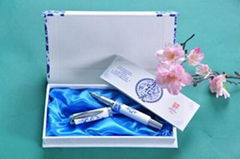 Blue and white porcelain pen