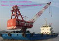 sell used crane barge floating crane 80t