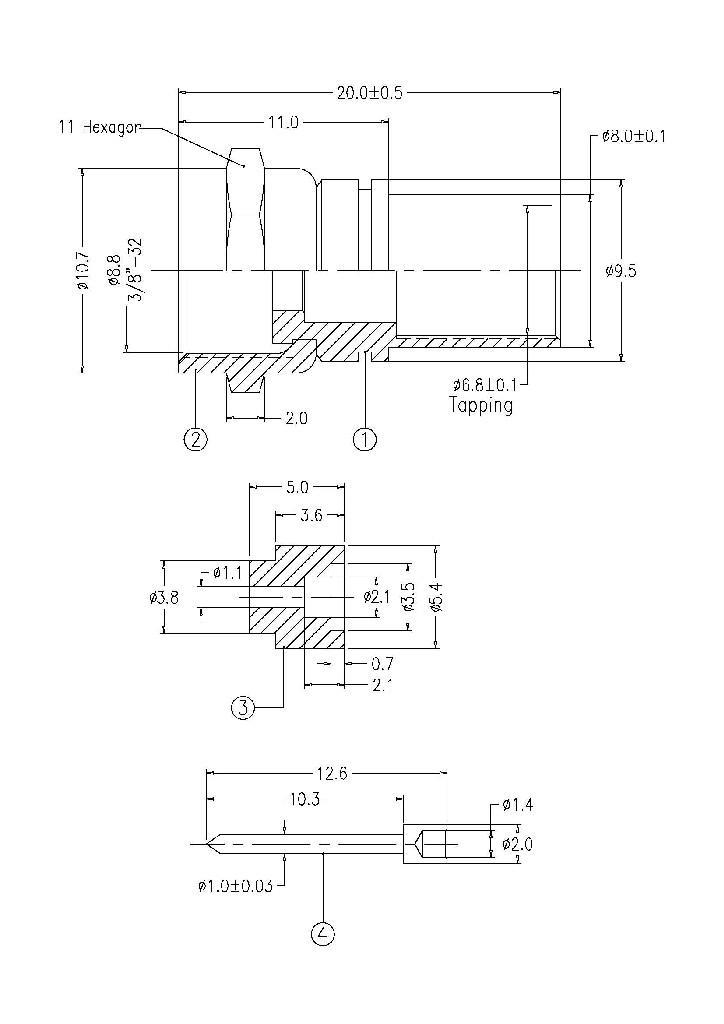 F HEAD CONNECTOR ASSEMBLY TYPE 2