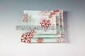 Tempered glass square plate with stained paper design