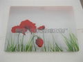 Tempered glass rectangular plate with stained paper design 4