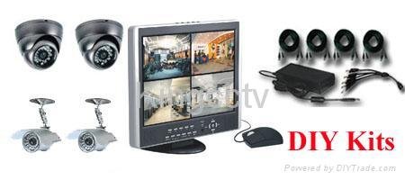 4 Cameras CCTV DIY Kit